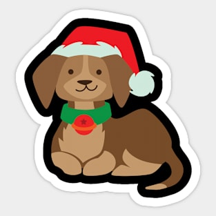 Christmas dog 04 Sticker